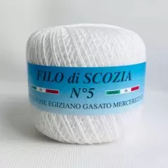 Пряжа Filo di Scozia №5. Белый
                , (арт. 18181)