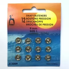 Кнопки потайные латунные Pony (Snap Fasteners Brass) (Серебряные 9 ММ)
                , (арт. 10800)