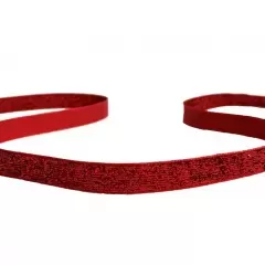 Декоративная красная лента с люрексовой нитью
                , (арт. 18334)