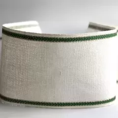 Стрічка-канва 940/100. Молочний з зелено-золотим кантом
                , (арт. 18469)