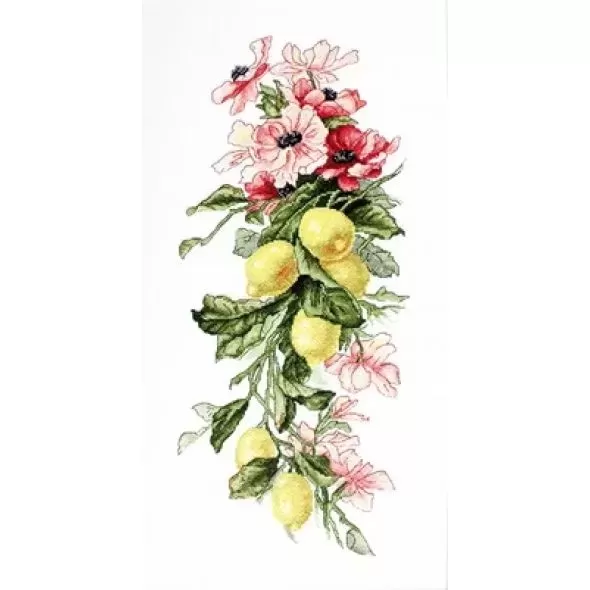 Набор для вышивания В210 Цветы и Лимоны  (арт. 17398)