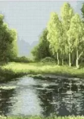 Схема для вишивання картини "Лісове озеро" P2616
                , (арт. 12559)
