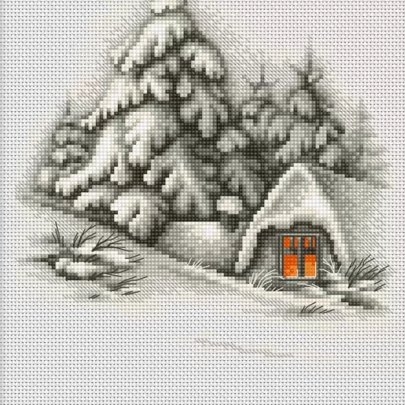 Набор для вышивки крестиком "Зимний пейзаж" B2279  (арт. 19318)