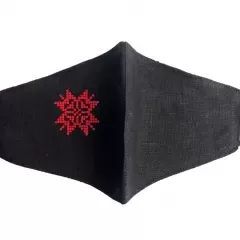 Захисна подвійна маска з вишивкою «‎Зірка»
                , (арт. 19253)
