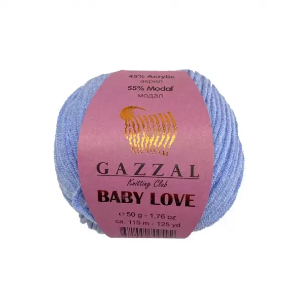 Пряжа GAZZAL Baby Love №1601 голубой  (арт. 19343) | Фото 1