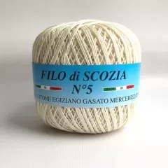 Пряжа Filo di Scozia №5. Кремовий 2141
                , (арт. 18232)
