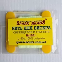 Нитка для бісера, що світиться в темряві. Жовтий 1201
                , (арт. 11092)