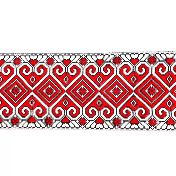 Тесьма декоративная красно-черная 25-50 / 17223  (арт. 17725) | Фото 2