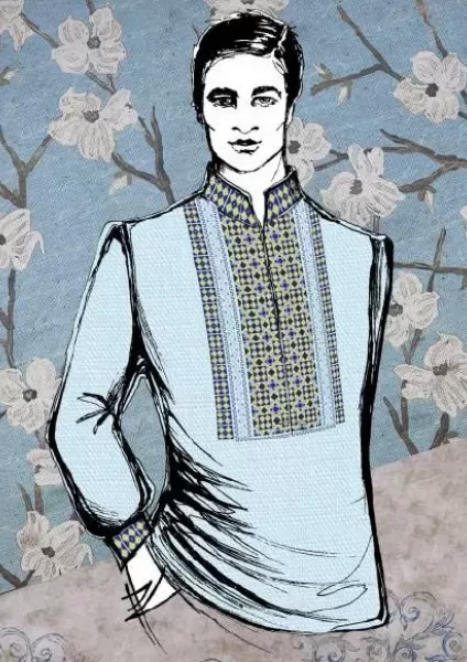 Схема мужской рубашки 041604  (арт. 14345)