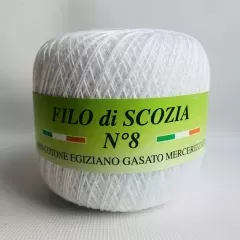 Пряжа Filo di Scozia №8.Белый
                , (арт. 18182)