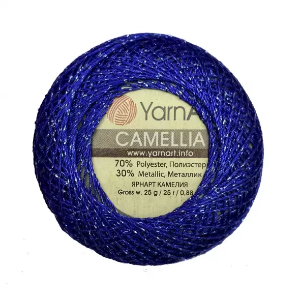Пряжа YarnArt Camellia. Синє золото 428  (арт. 19344) | Фото 1