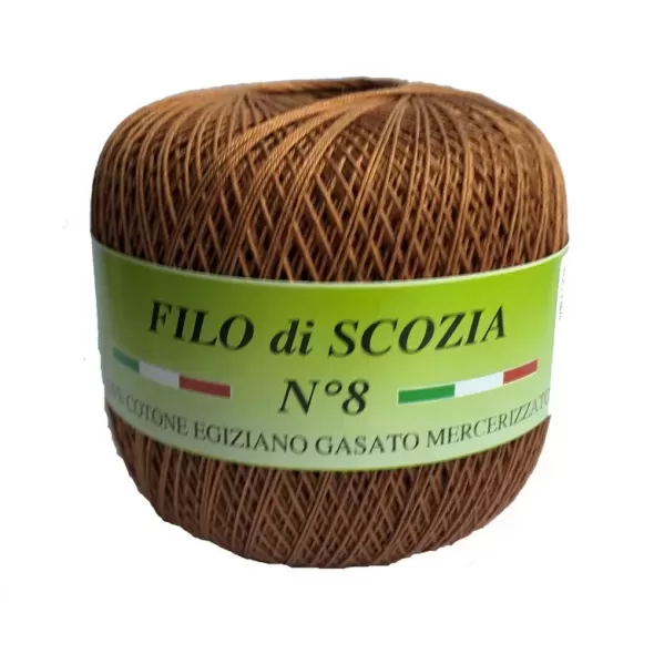 Пряжа Filo di Scozia №8. Коричневый №155  (арт. 18857)