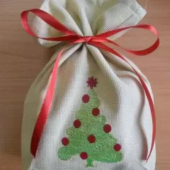 Новорічний мішочок з ялинкою (червоний)
                , (арт. 14772)