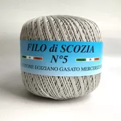 Пряжа Filo di Scozia №5.Серый № 290
                , (арт. 18231)