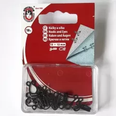 Гачки чорні пара 13+12мм (Kohinoor) 5904
                , (арт. 15185)