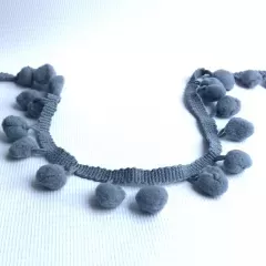 Помпони на стрічці сірий. 1 см
                , (арт. 17966)