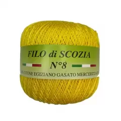 Пряжа Filo di Scozia №8. Жовтий №1167
                , (арт. 19358)