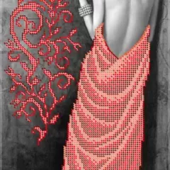 Схема "Девушка в красном с птичками" ПМ 4049
                , (арт. 18513)