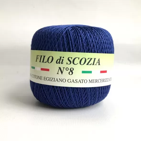 Пряжа Filo di Scozia №8. Синий№ 908  (арт. 18223) | Фото 1