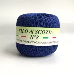 Пряжа Filo di Scozia №8. Синій№ 908
                , (арт. 18223)