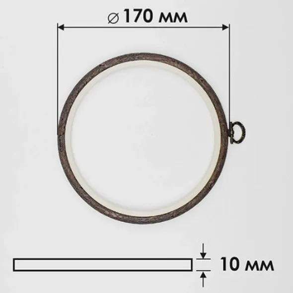 П'яльця-рамка Nurge круглі каучукові із петлею (230-3)  (арт. 18903) | Фото 1