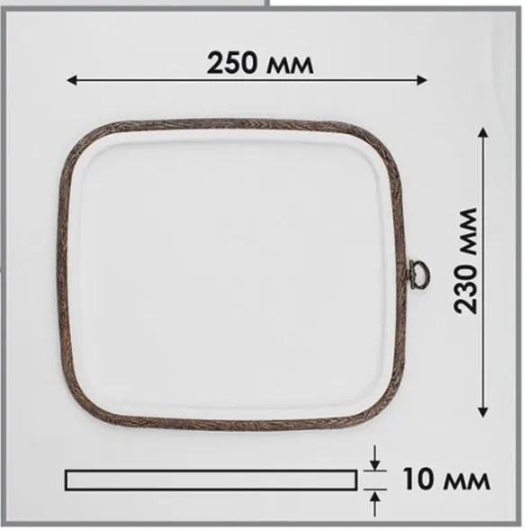 П'яльця-рамка Nurge квадратні каучукові із петлею (230-13)  (арт. 20246) | Фото 6
