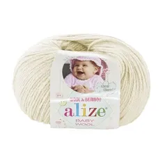 Пряжа Alize Baby Wool # 01 Молочный
                , (арт. 19341)
