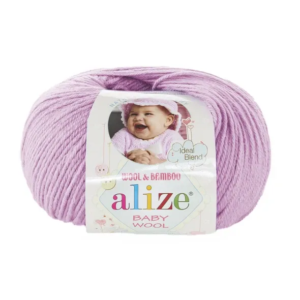 Пряжа Alize Baby Wool # 672 Сиреневый  (арт. 19336) | Фото 1