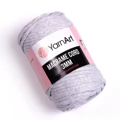 Пряжа Macrame Cord 3mm #756 сірий
                , (арт. 20209)