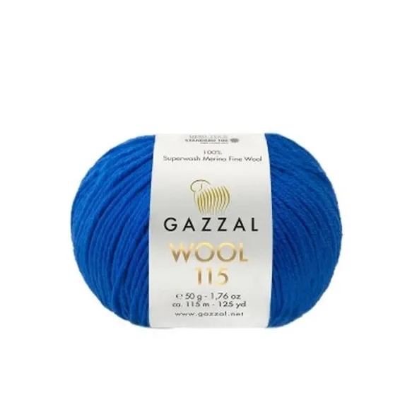 Пряжа Gazzal  Wool 115/3357 синя  (арт. 20888)