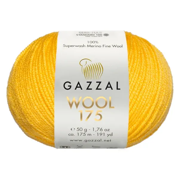 Пряжа Gazzal  Wool 175/312 жолтый  (арт. 20859) | Фото 1