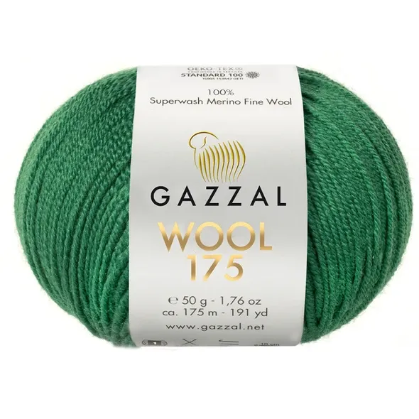 Пряжа Gazzal  Wool 175/318 зеленый  (арт. 20857) | Фото 1