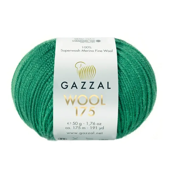 Пряжа Gazzal  Wool 175/319 смарагдовий  (арт. 20861) | Фото 1