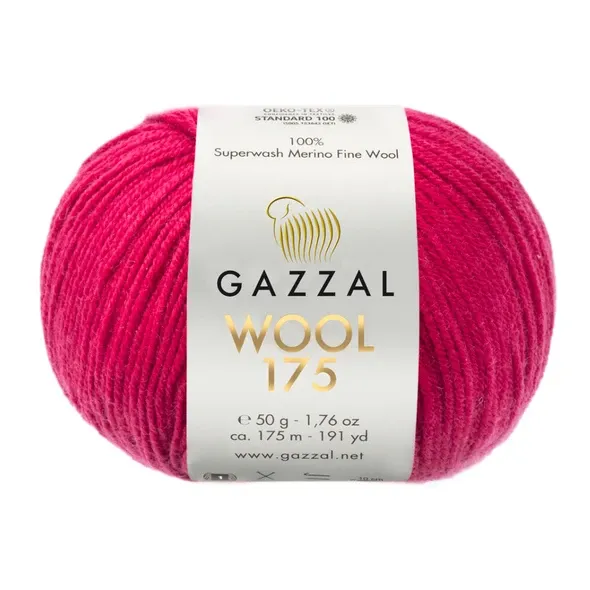 Пряжа Gazzal  Wool 175/333 червона  (арт. 20843) | Фото 1