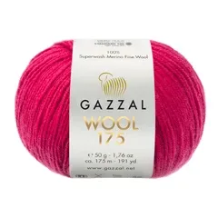 Пряжа Gazzal  Wool 175/333 червона
                , (арт. 20843)
