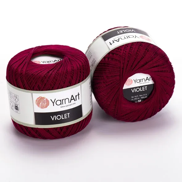 Пряжа YarnArt Violet бордовий 112  (арт. 17475) | Фото 2
