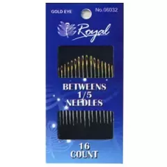 Набір довгих голок Sharps 1/5 для шиття з золотим вушком Royal
                , (арт. 14724)