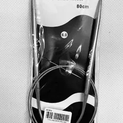 Спицы для вязания круговые №6 (на тросике 80см)
                , (арт. 20301)