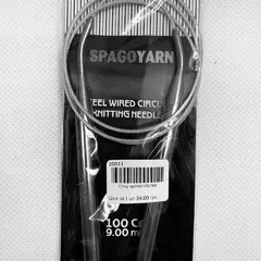 Спиці для в'язання кругові №9 (на тросі 100см)
                , (арт. 20011)
