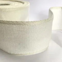 Лента-канва 940/70/30. Молочный лен з белым кантом
                , (арт. 20629)