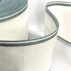 Лента-канва 950/100-219. Молочный лен з лавандовым  кантом
                , (арт. 20610)