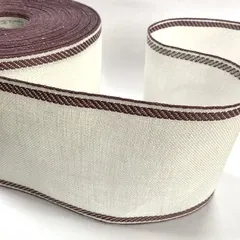 Стрічка-канва 950/100-48. Молочний льон з рожевим кантом
                , (арт. 20619)