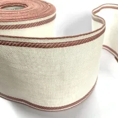 Лента-канва 950/120-218. Молочный лен з светло-розовим кантом
                , (арт. 20623)