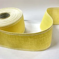 Стрічка-канва 967/70-1. Жовтий льон з білим кантом
                , (арт. 20596)