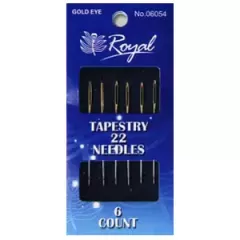 Tapestry 22 (6 шт) Набір гобеленових голок для вишивання з золотим вушком Royal (Японія)
                , (арт. 14716)