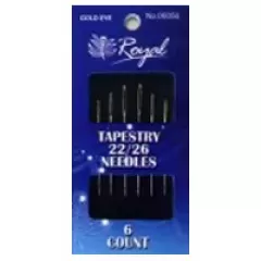 Tapestry 22/26 (6шт) Набор гобеленовых игл для вышивания с золотым ушком Royal (Япония)
                , (арт. 14715)