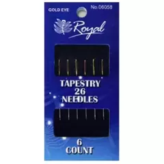 Tapestry 26 (6шт) Набор гобеленовых игл для вышивания с золотым ушком Royal (Япония)
                , (арт. 14718)